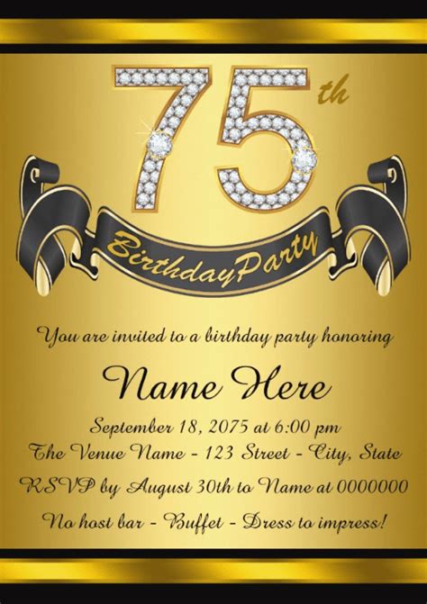 birthday invitations templates free|free printable 75th birthday invitations.